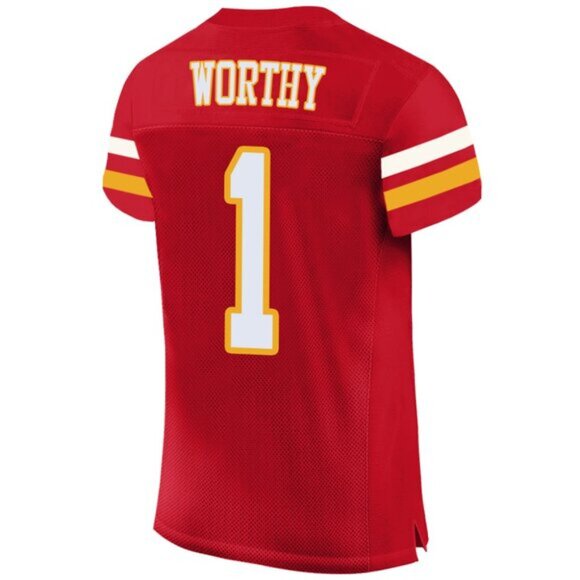 Mens Kids Youths  Xavier Worthy Red Vapor Stitched Jersey - Picture 2 of 4